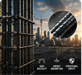 Ductile TMT reinforcement for structural safety
