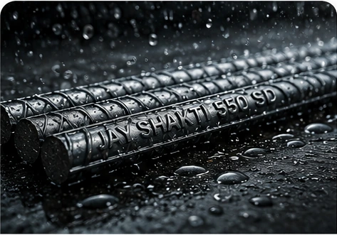 Corrosion-resistant Jay Shakti 550 SD TMT bars in wet conditions